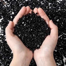 Natural Black Obsidian Crystal Quartz Rocks Chips Vase Filler Rocks for