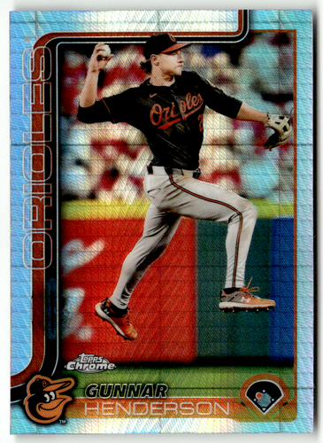 2025 Topps Chrome MLB N° 213 Gunnar Henderson Hyper Refractor - Photo 1/2