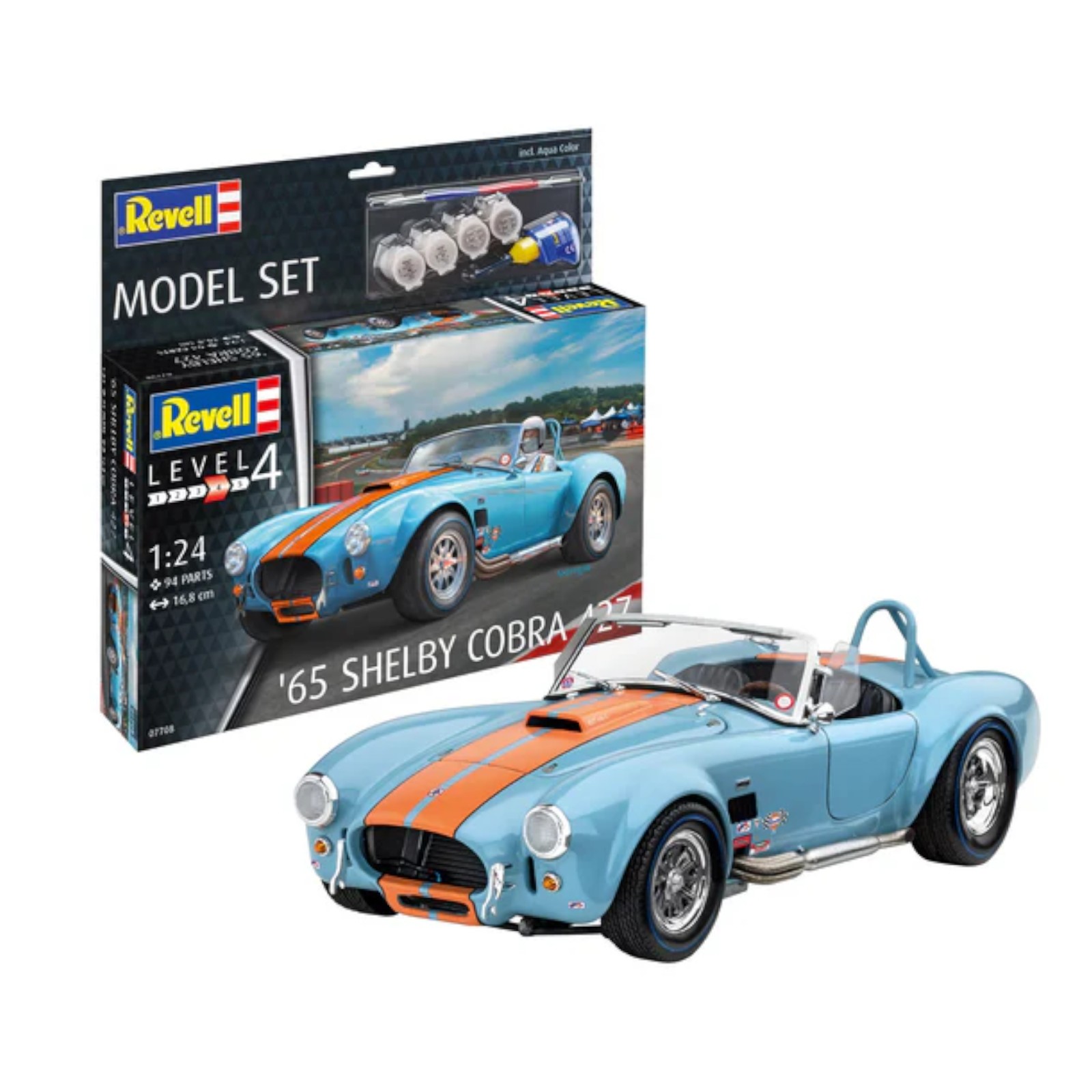 Revell 65 Shelby Cobra 427 V8 1:24 American Sports Car Model Kit 67708