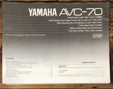 Yamaha AVC-70 Amplifier  Owner / User Manual *Original*
