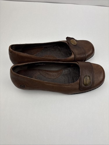 Born Brown Leather Kitten Heel Pumps Shoes Women’s Size 9.5 - Picture 12 of 24