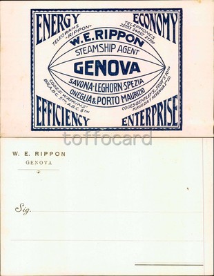 PUBBLICITA' W.E. RIPPON GENOVA SAVONA LA SPEZIA ONEGLIA-C90-150 | eBay