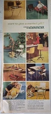1967 Cosco Gifts Folding Tables Step Bar Stool Highchair Vintage ad