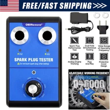 12V Car Spark Plug & Ignition Coil Tester, Dual Holes 0-6000RPM Diagnostic Tool