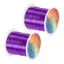 2-Rolls 0.3mmx100m Jewelry Wire, 28 Gauge Craft Wire Copper Wire, Purple