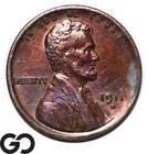 1911 Lincoln Cent Wheat Penny, Nice Gem BU++ Better Date