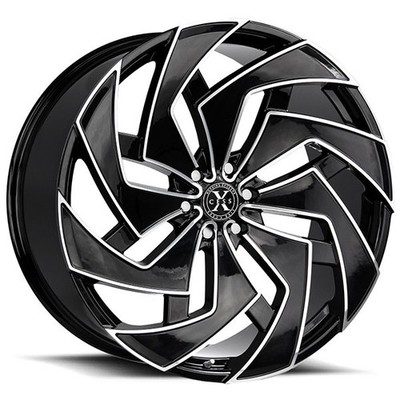 X04 Xcess Wheels 26x10 Gloss Black Milled Edge Rims (4pcs) C3