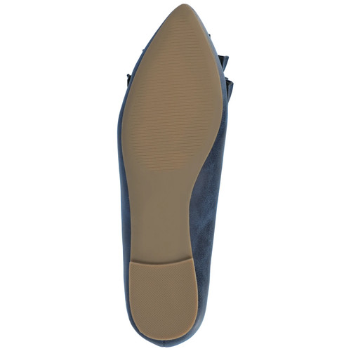 Journee Collection Ballerine Donna Judy Slip On A Punta, Blu Taglia 9W - Foto 2 di 5