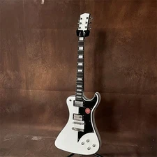 Custom White Electric Guitar H-H Pickups Solid Body Rosewood Fretboard FR Bridge
