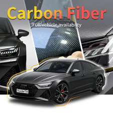 7D Premium Super Gloss Black Carbon Fiber Vinyl Wrap Bubble Free Air Release 6D