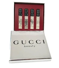 GUCCI GUILTY MEN 4 PC SAMPLER, Guilty EDT, EDP, PARFUM, ESSENCE 0.05 FL OZ VIALS