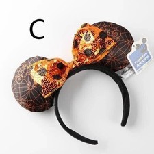 Disney Parks spider Rush Mint Hot Pink Glitter Minnie Sequin Ears Headband