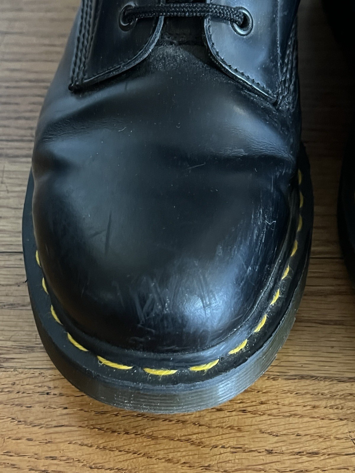 Doctor Martens Combat Boots Black Smooth Leather Doc Martens Size US 10 Women’s thumbnail 2