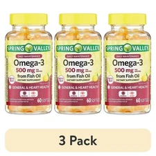 Spring Valley Fish Oil Omega-3 General & Heart Health Dietary Supplement 3 Pack