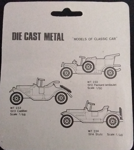 2 NEW TINTOYS, DIE CAST METAL, "MODELS OF CLASSIC CAR" WT 232-234, Size 3 1/4" - Picture 5 of 9