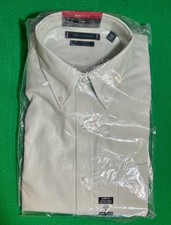 NWT Sealed Tommy Hilfiger Men's TH Flex Slim Fit Dress Shirt Green 15  34/35 M
