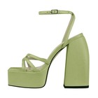 Women's Ankle Strap Open Toe Chunky Heel Platform Pumps US7 — photo 1