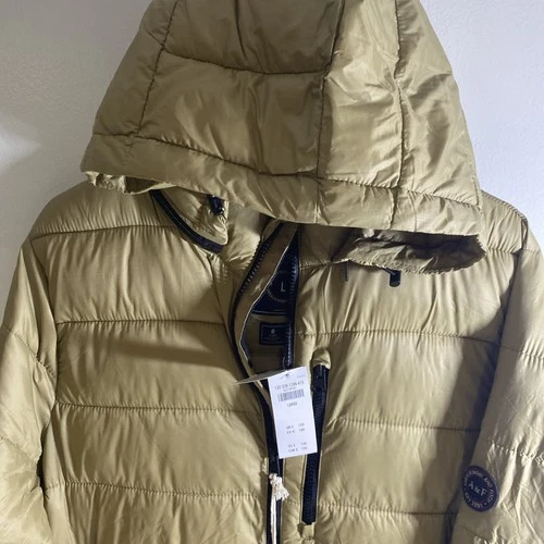 Abercrombie & Fitch, Jacket Mens L Brown Puffer Hoodie, Lightweight (T740) image 2