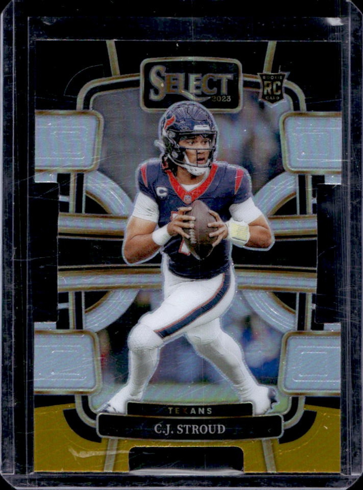 2023 Select C.J. Stroud RC Black and Gold Prizm Die Cut Concourse #41 Texans