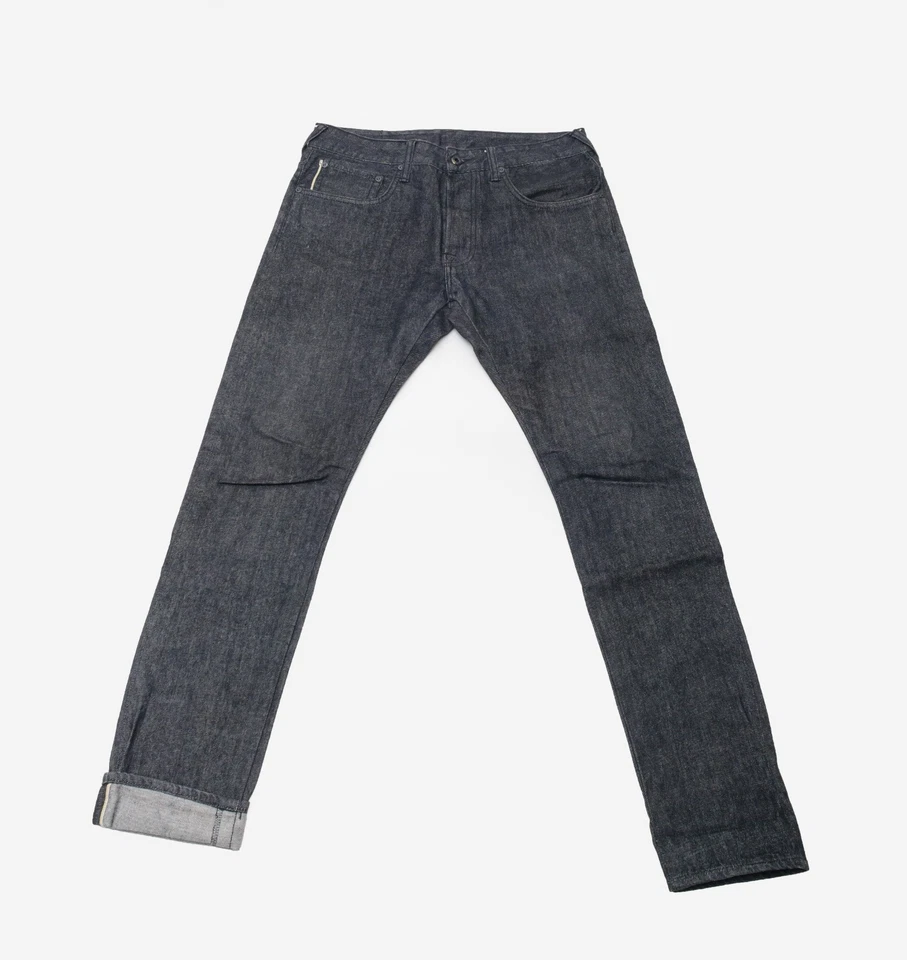 Jeans Evisu Línea Principal Negro Alma Cuero Negro Gaviotas Raro Cónico Talla 32x30 Foto 2 de 4