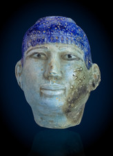Rare Antique Funerary Mask  Stone Statue  Ancient B.C Egyptian Antiquities EGYPT