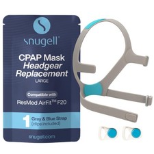 Snugell AirFit F20 Replacement Headgear for Full Face CPAP Large, Gray Bue