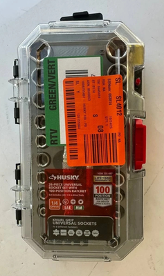 #ad Husky 100 Position 1 4 in. Drive Universal Socket Wrench Set 26 Piece $25.00
