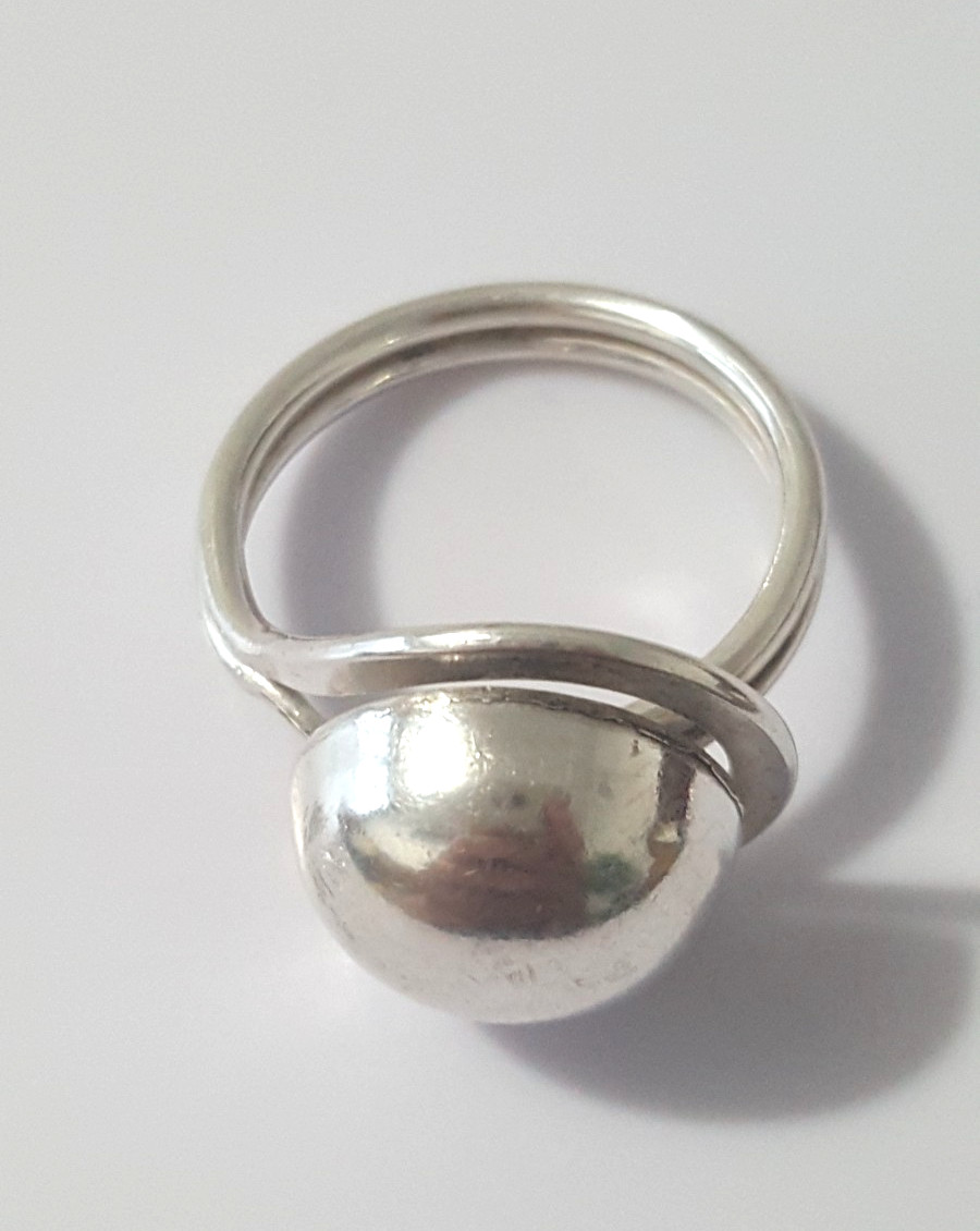Fabulous Solid Artistic Dome Ring 925 Silver Size… - image 8