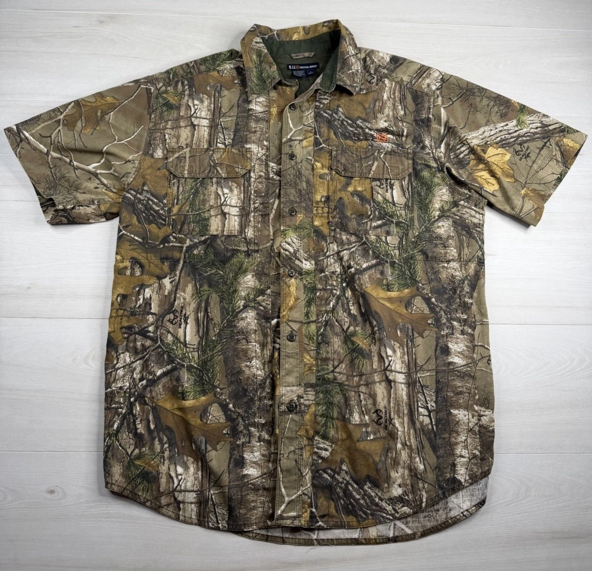 5.11 Tactical Camouflage Casual Button-Down Shirts for Men for