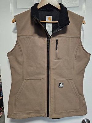 Carhartt Women's Softshell Fleece Lined Rain Defender Vest Size Large
