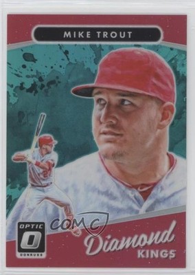 2017 Panini Donruss Optic Diamond Kings Aqua Prizm 238/299 Mike Trout #13 9v7