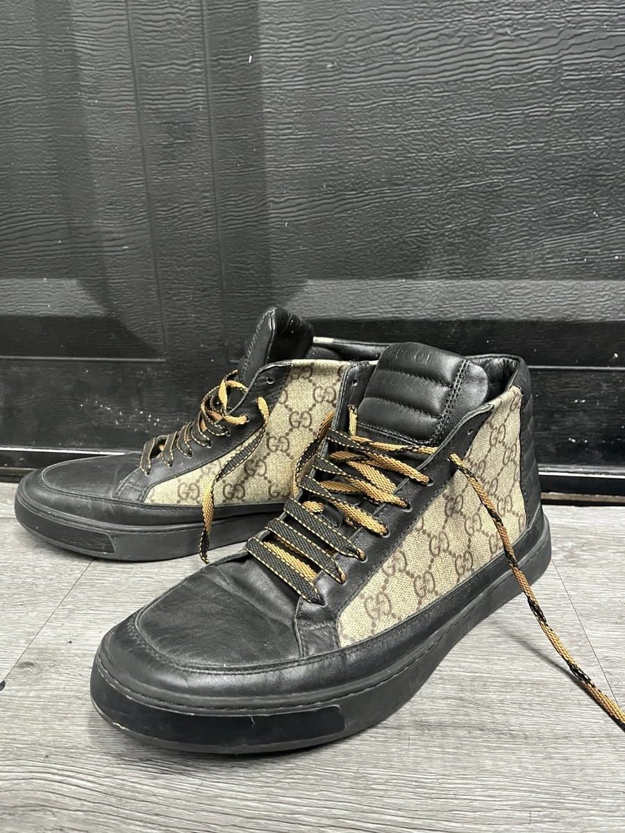 Gucci GG Supreme High Black Tan for sale | eBay