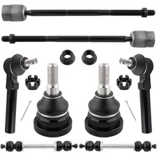 8pcs Front Suspension Kit Lower Ball Joints Inner Outer Tie Rod Ends Sway Bar...