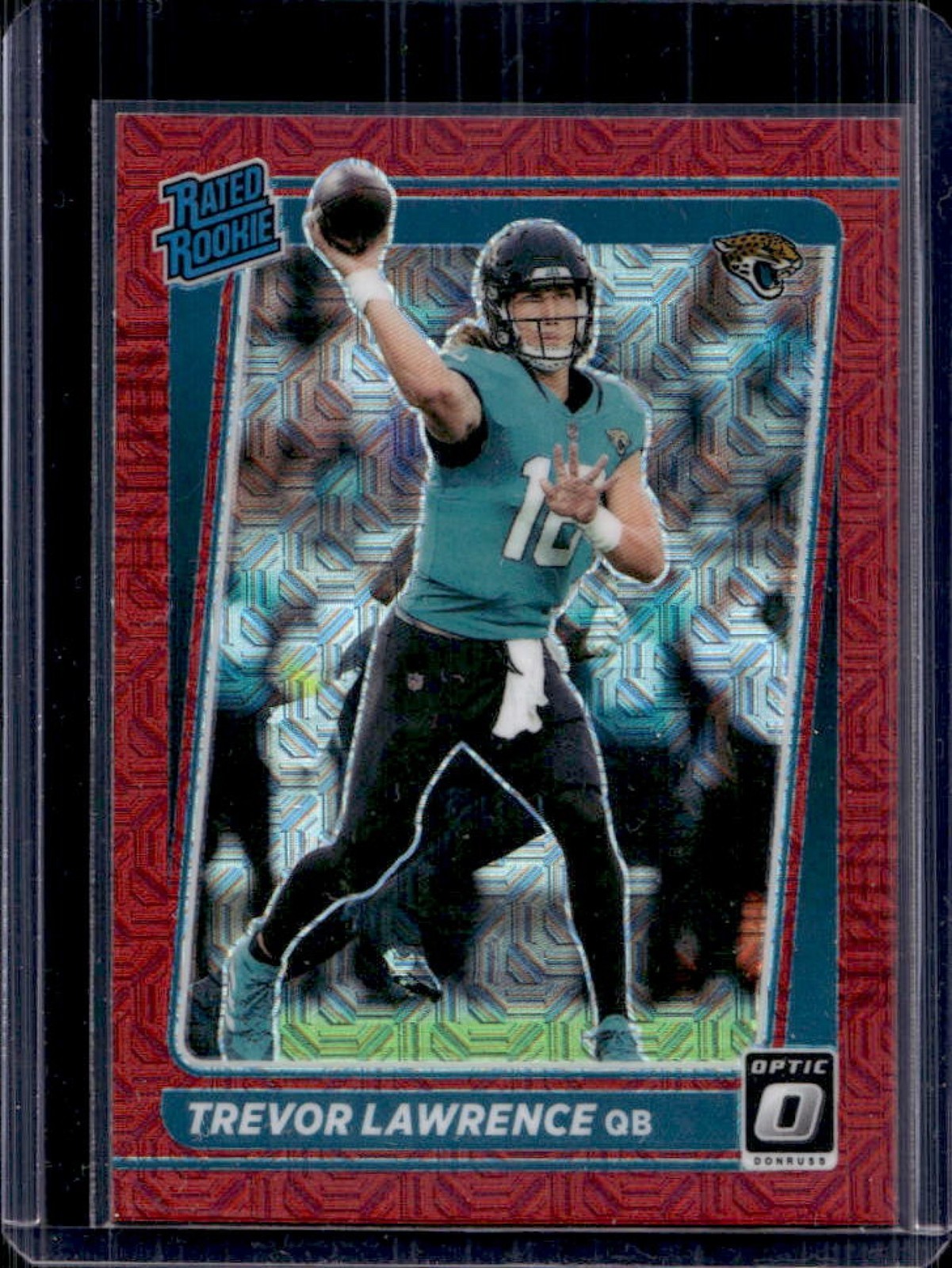 2021 Donruss Optic Trevor Lawrence Red Mojo Rated Rookie #201 Jaguars
