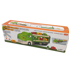 Funwee Transformable Dinosaur Transport Truck Toys w/ Light and Simulated Sounds