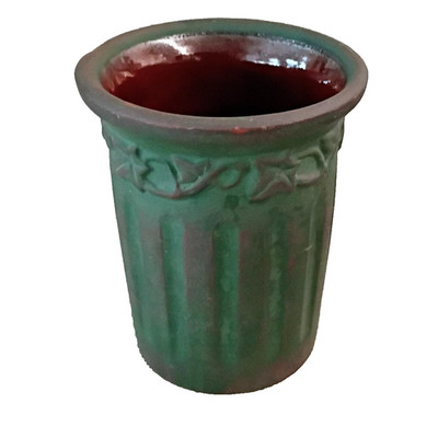 ANTIQUE 1912 PETERS AND REED MOSS AZTEC IVY LEAVES VASE FRANK FERRELL