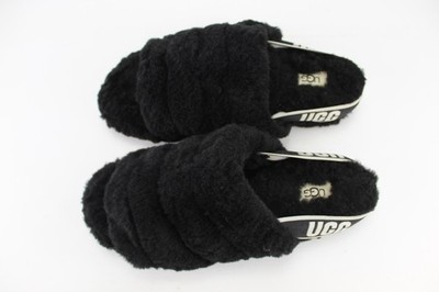 UGG  Fluff Yeah Gr.40 Damen Sandalen Slipper Lammfell Schwarz  TOP  P 490