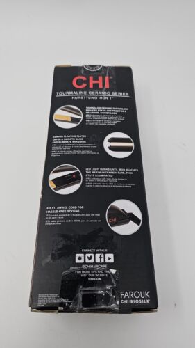 CHI CA2013 Style Series 1" Tourmaline Ceramic Hairstyling Iron Black - Picture 2 of 6