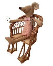 SUPPORTO SEDILE BICICLETTA BAMBOLA IN VIMINI NATURALE