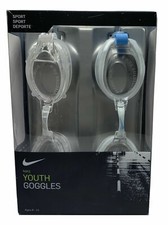 Nike Sports Swimming Goggles set of two One clear pair, One Gray And Blue Pair