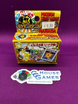 1998 Pokemon Shogakukan Stamp Pin Badge Unopened In Box
