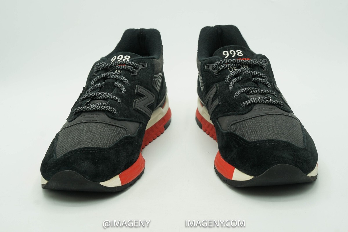 NEW BALANCE 998 USED SIZE KITHSTRIKE BLACK RED WHITE M998BR