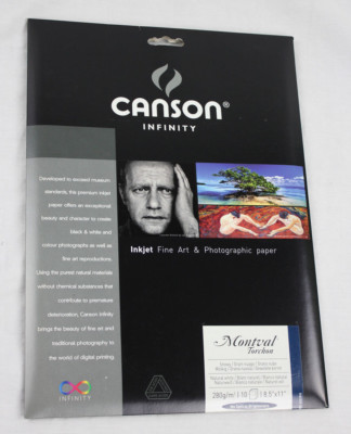 New Canson Infinity Montval Torchon 280gsm 8.5''x11'' Paper - 10 Sheets