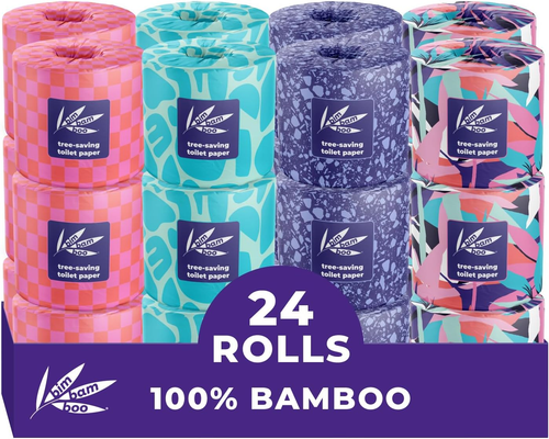 100% Bamboo Organic Chemical-Free Bulk Toilet Paper, Cloud-like Softness, Pla...