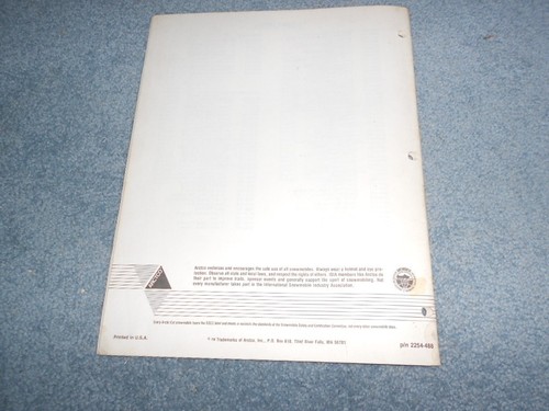 1989 ARCTIC CAT PANTHER SNOWMOBILE PARTS BOOK ILLUSTRATED FACTORY MANUAL - Imagen 6 de 6