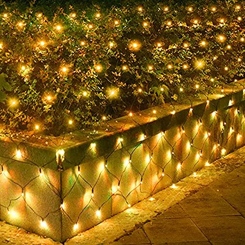 Net Lights, 300LED Christmas Outdoor Mesh Light, 14.8x4.9 ft Fairy Warm White - 第 7/7 張圖片