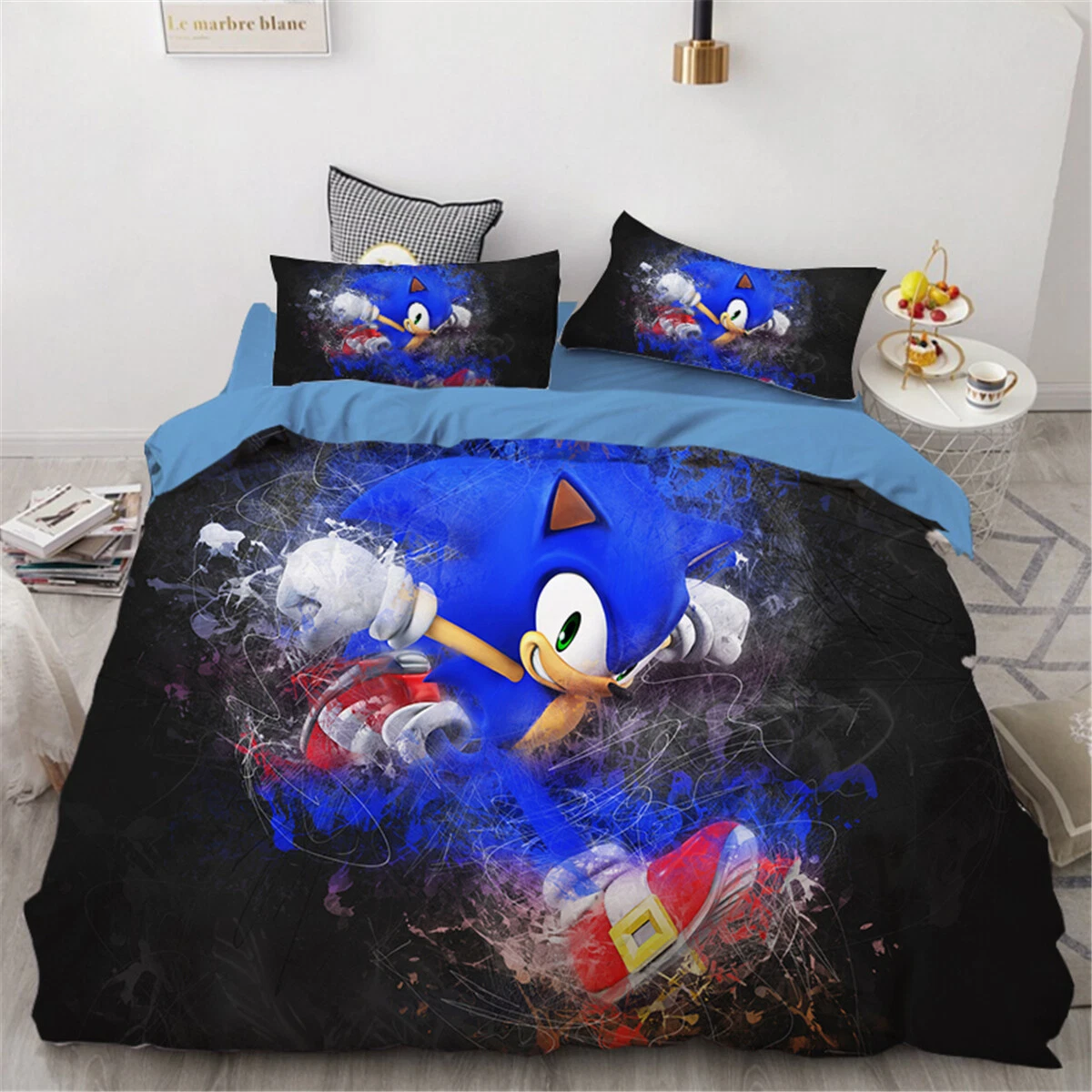 Sonic The Hedgehog Single Double Queen King Bed Quilt Doona Bedding Set