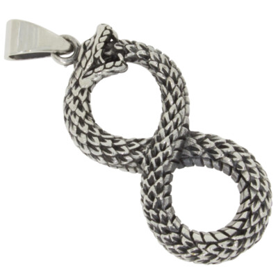 Schlangen Anhänger Silber 925 Kettenanhänger Infinity Unendlichkeit Symbol b738