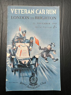 London to Brighton Veteran Car Run Official Programme - 1949