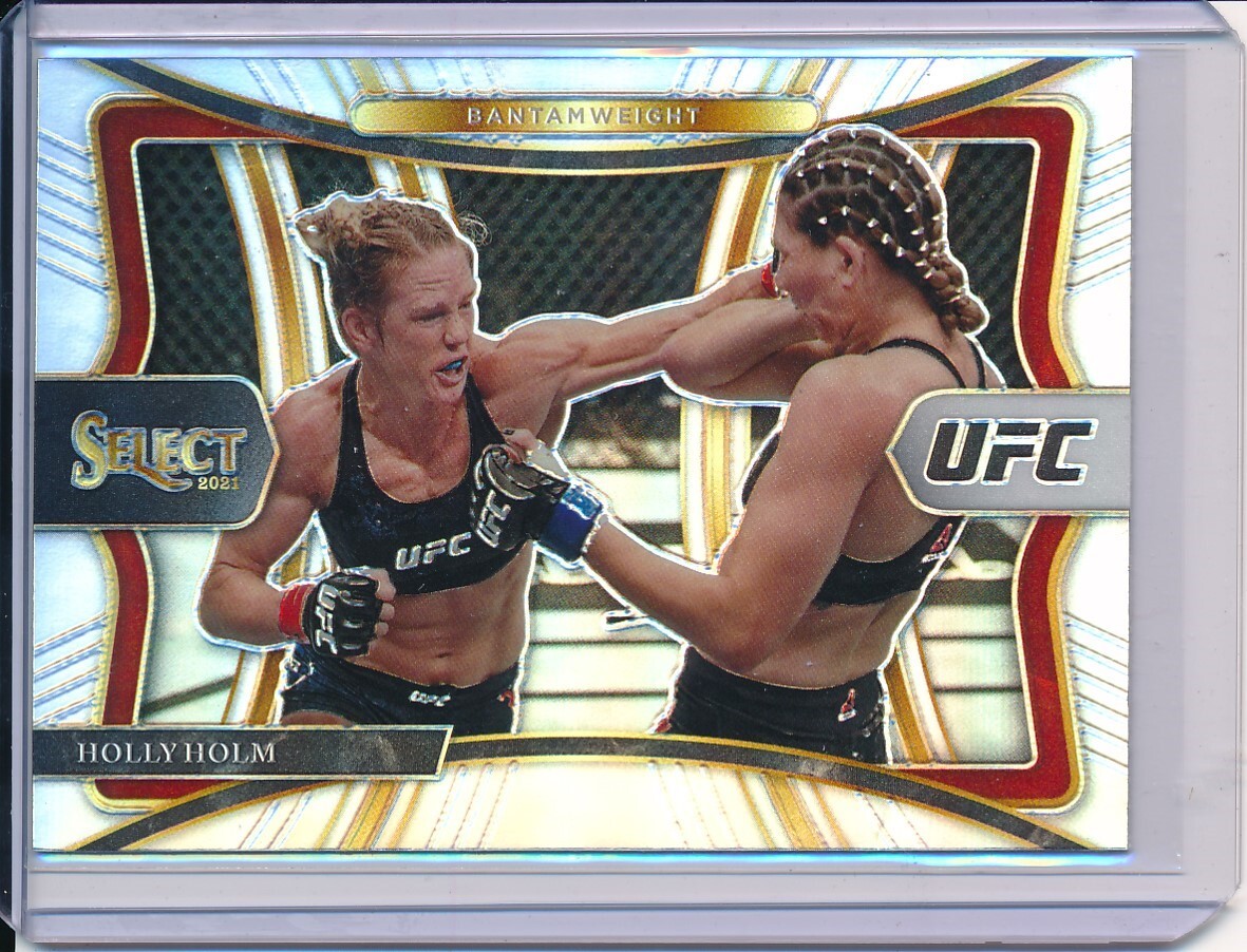 HOLLY HOLM 2021 PANINI SELECT UFC PREMIER SILVER PRIZMS REFRACTOR #132